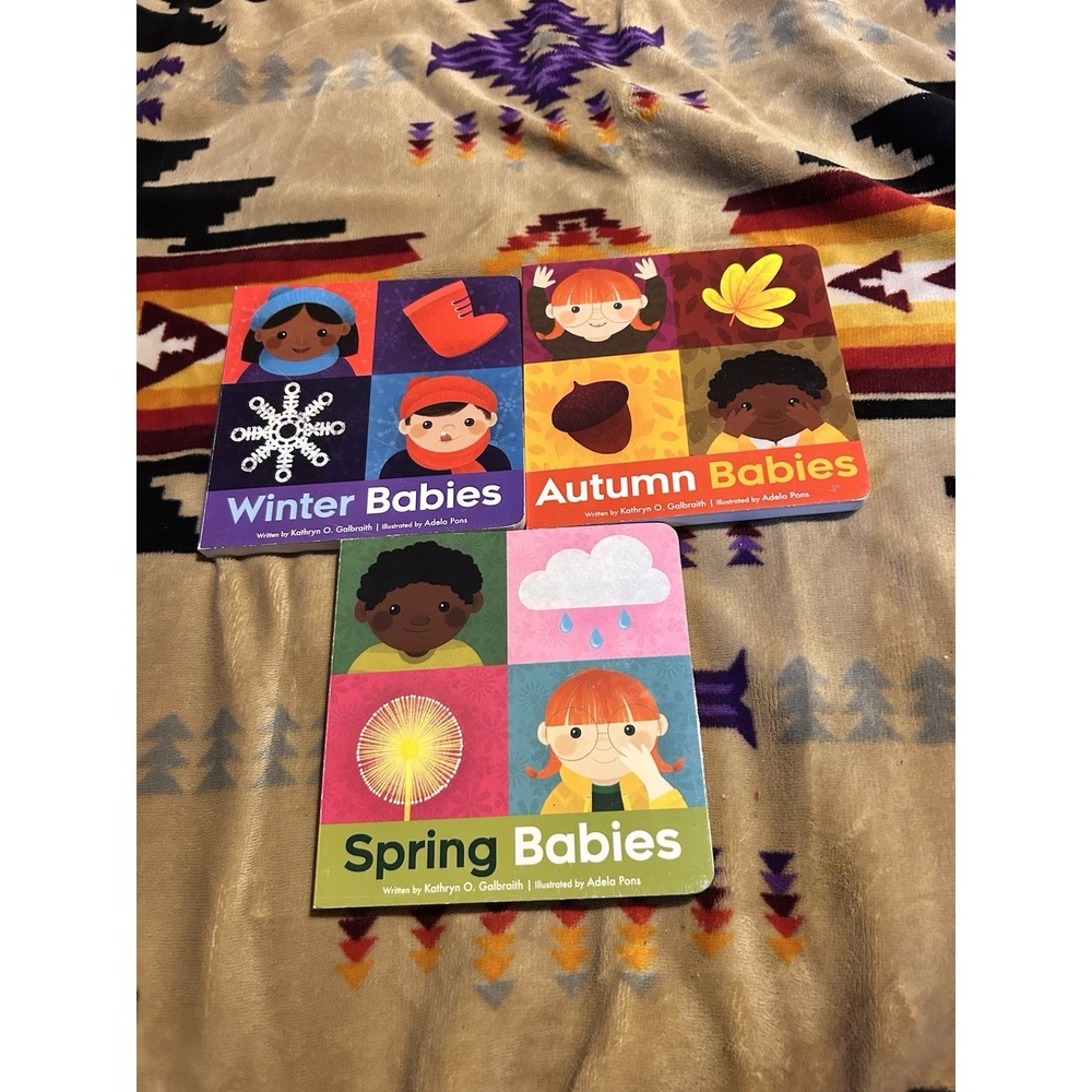 Lot Of Three Board Books! Winter Babies, Autumn Babies, Spring Babies